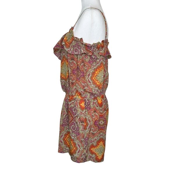 J. Crew Romper Silk Paisely Size Medium - Picture 2 of 8